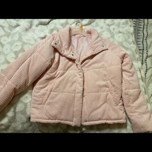 Pastel pink puffy jacket